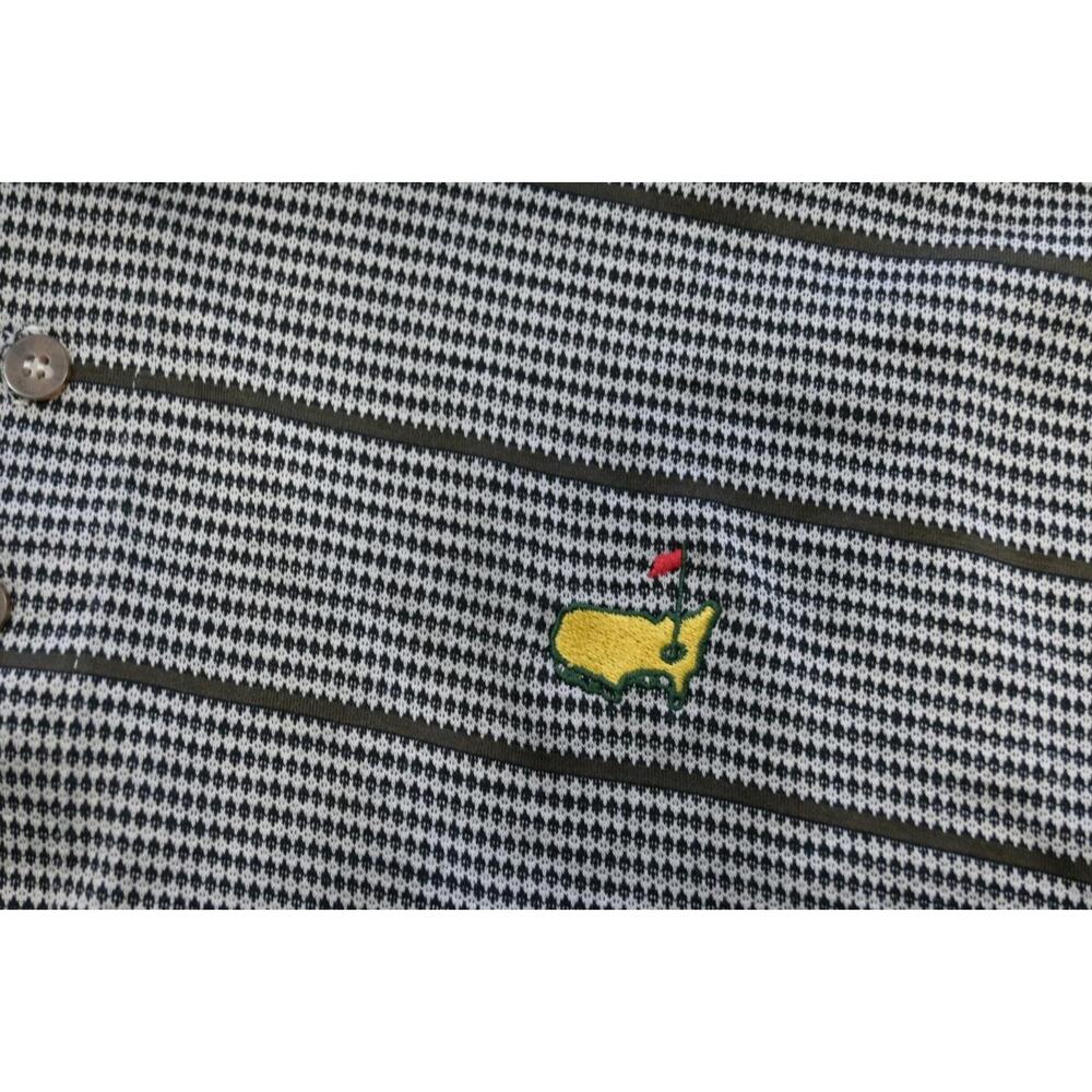 Vintage 90's Masters Byron Nelson Augusta National Striped Golf Polo Mens XL - Picture 5 of 7